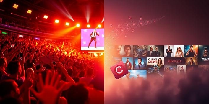 Benutzer genießt Live-Sendung auf einem Smart TV