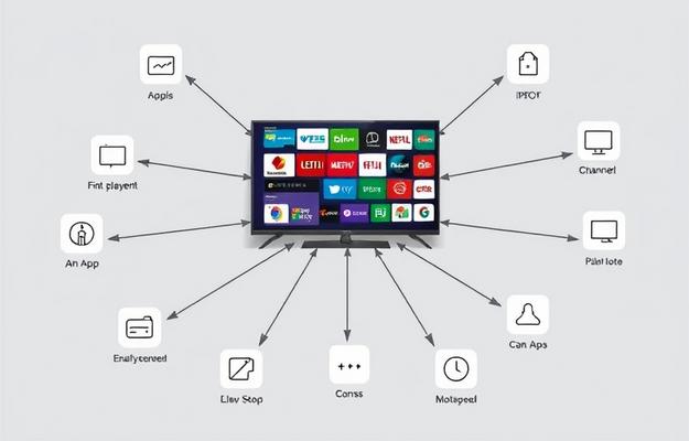 Familie genießt IPTV auf Smart TV
