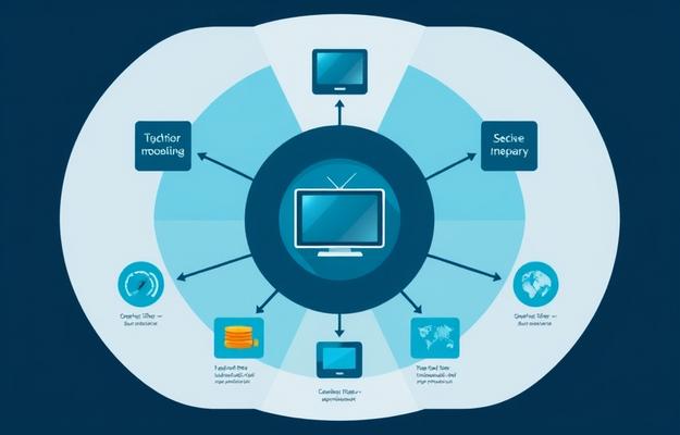 Mann nutzt IPTV auf Smart-TV