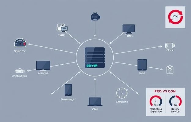Mann testet IPTV auf Smart TV