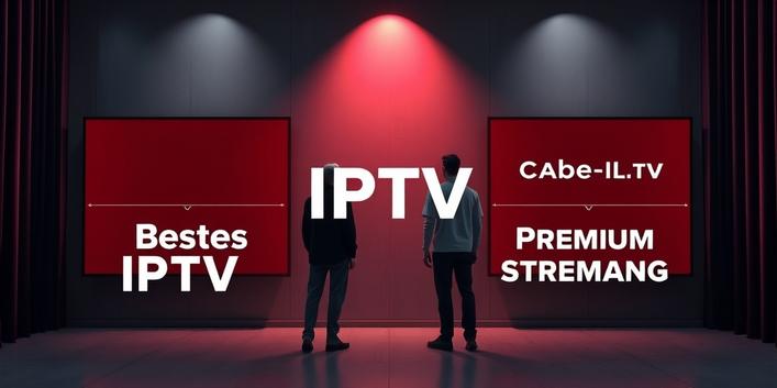Hervorstechende 3D-Darstellung zum Vergleich von IPTV und Kabel-TV, zeigt moderne Medienlandschaft